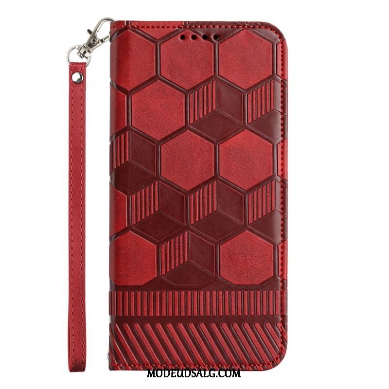 Flip Cover Samsung Galaxy A54 5G Fodboldbold Mønster