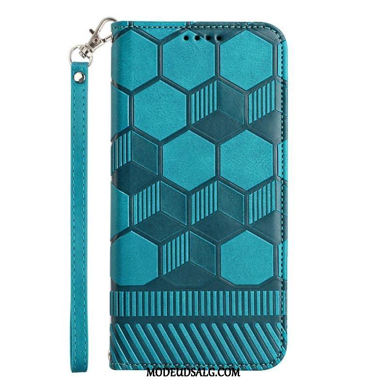 Flip Cover Samsung Galaxy A54 5G Fodboldbold Mønster