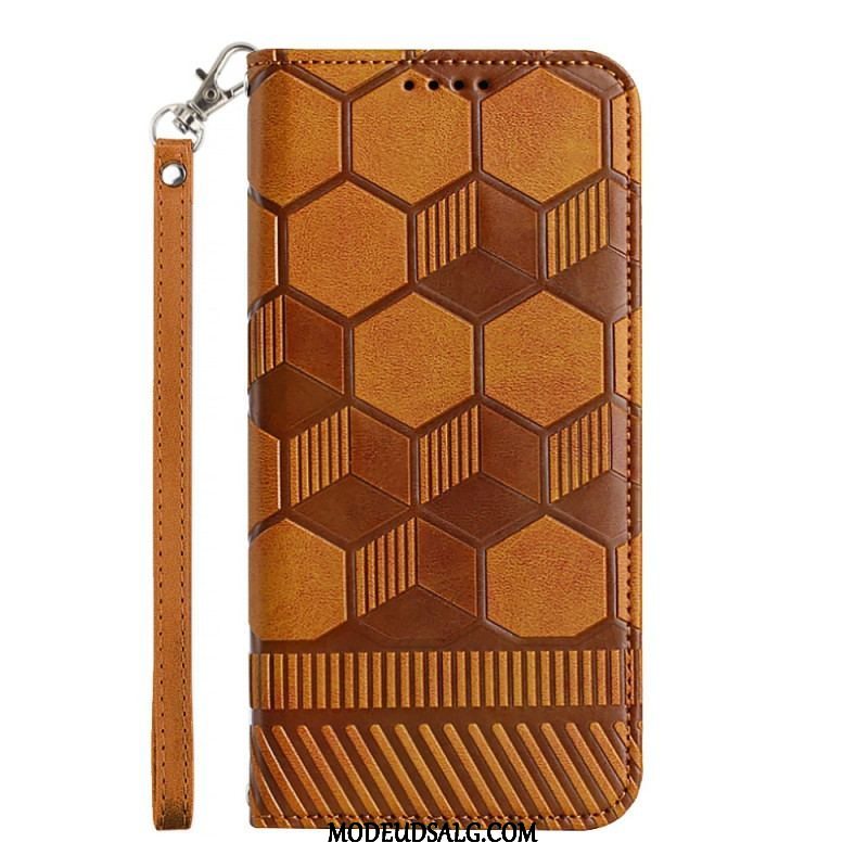 Flip Cover Samsung Galaxy A54 5G Fodboldbold Mønster