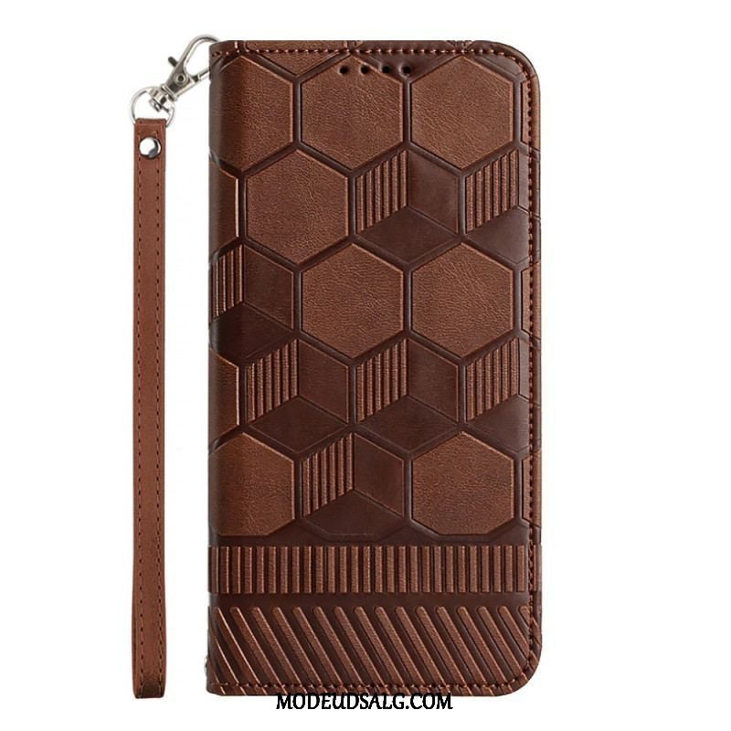 Flip Cover Samsung Galaxy A54 5G Fodboldbold Mønster