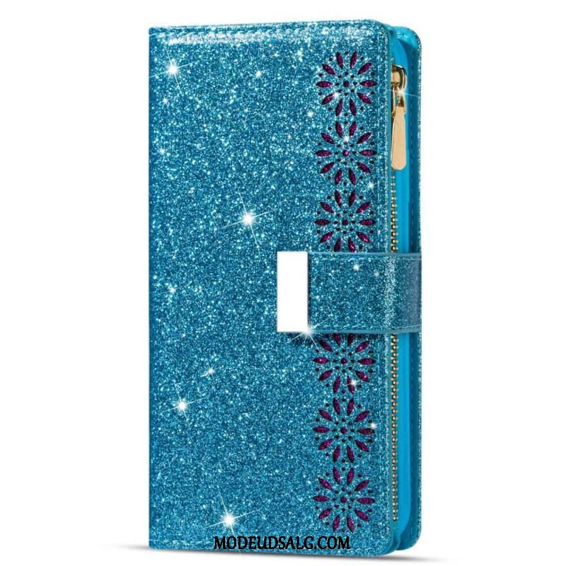 Flip Cover Samsung Galaxy A54 5G Punge Etui Pung Med Pailletter