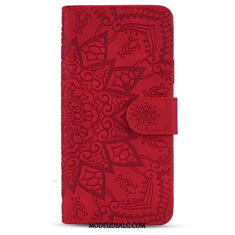 Flip Cover Samsung Galaxy A55 5g Graverede Blomster