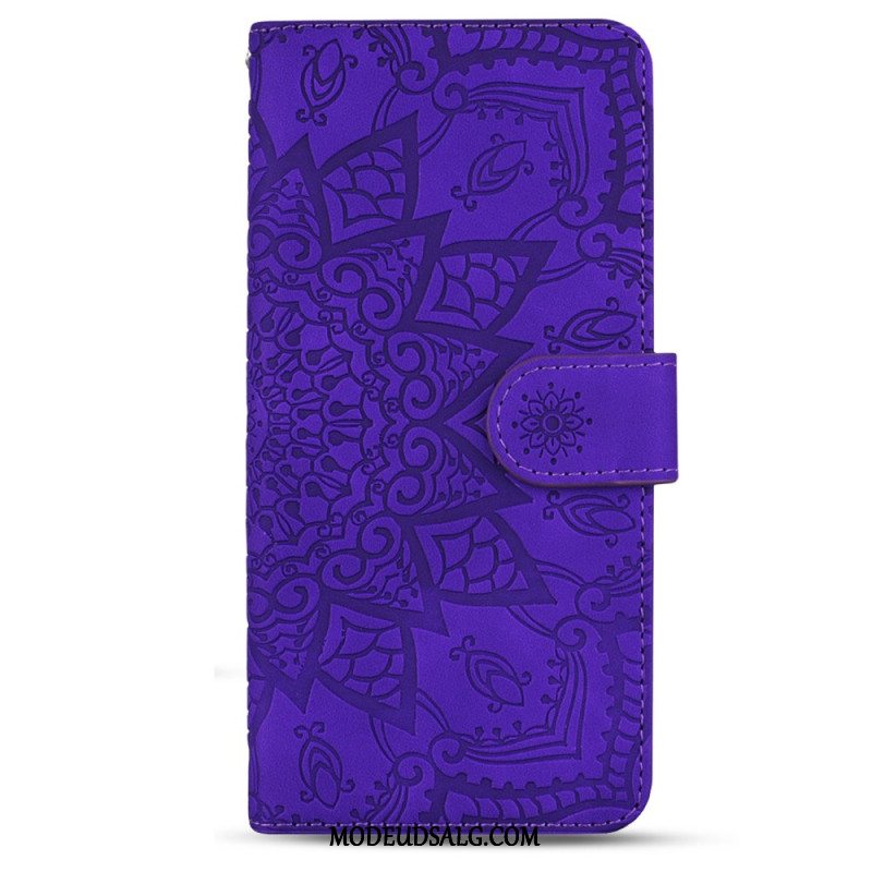 Flip Cover Samsung Galaxy A55 5g Graverede Blomster