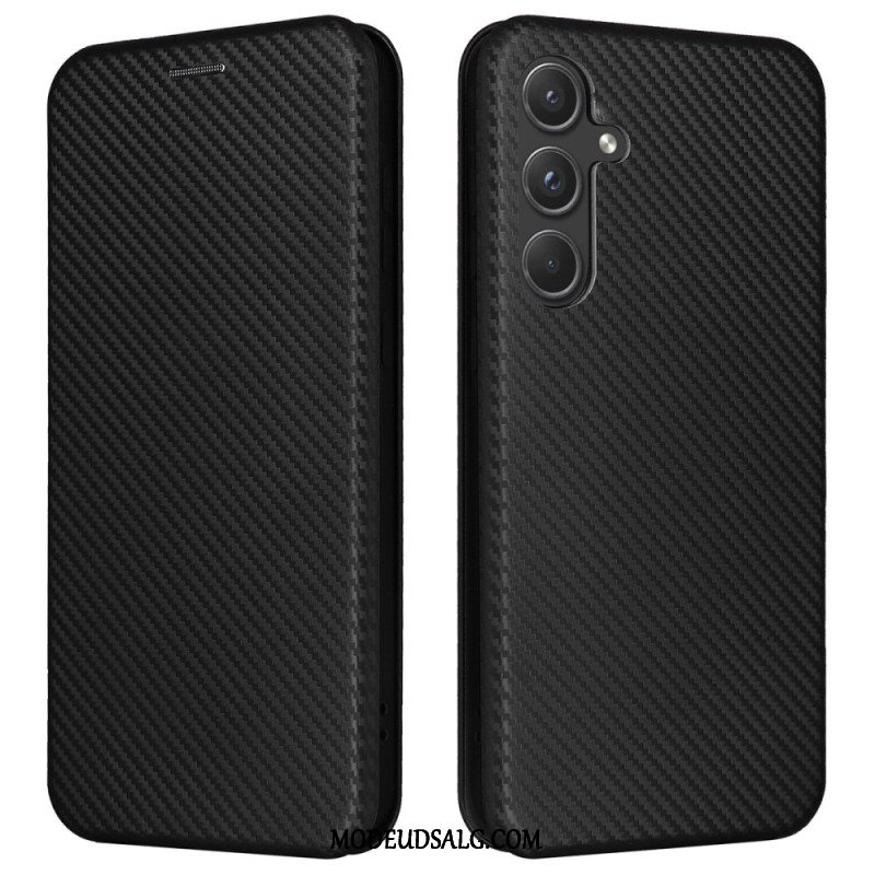 Flip Cover Samsung Galaxy A55 5g Kulfiber Tekstur