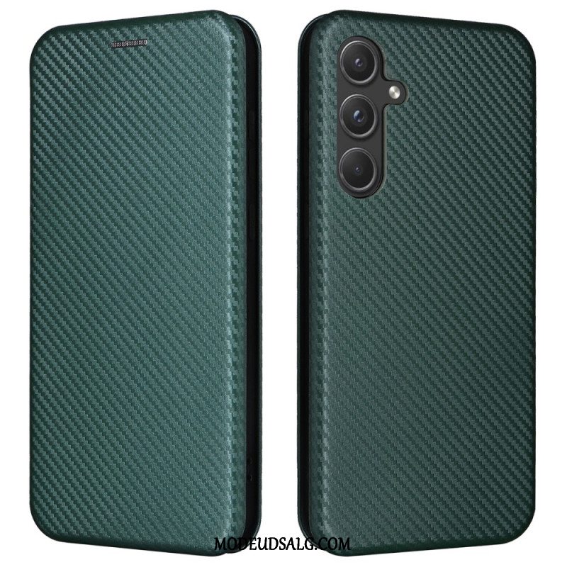 Flip Cover Samsung Galaxy A55 5g Kulfiber Tekstur