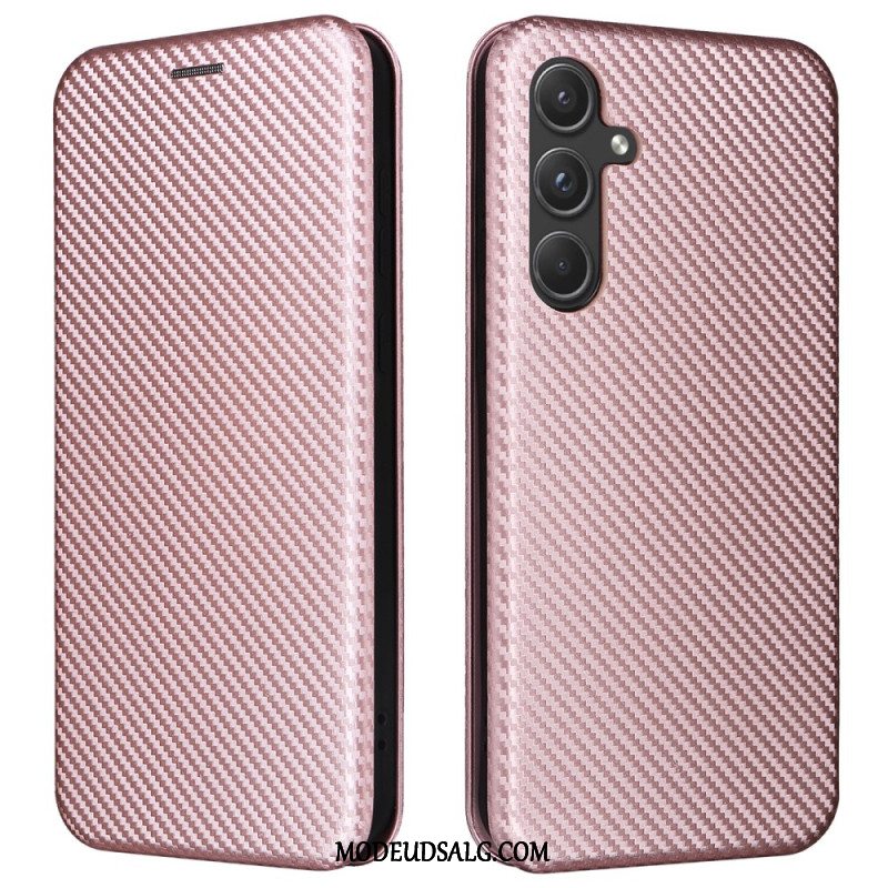 Flip Cover Samsung Galaxy A55 5g Kulfiber Tekstur