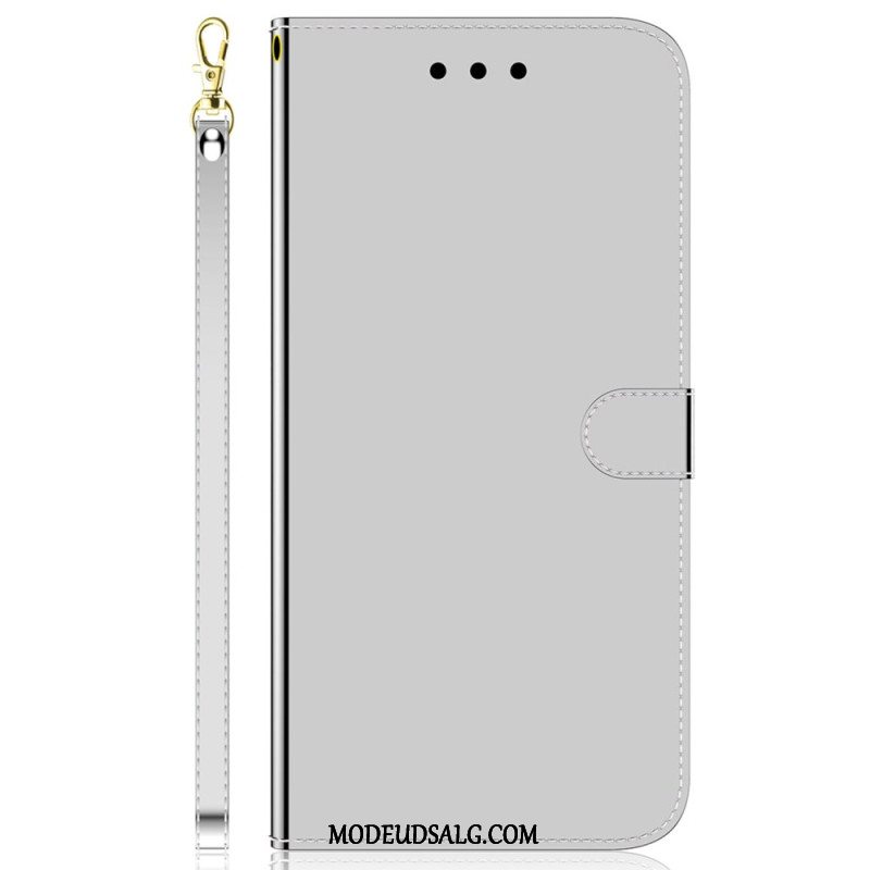 Flip Cover Samsung Galaxy A55 5g Spejleffekt Og Rem