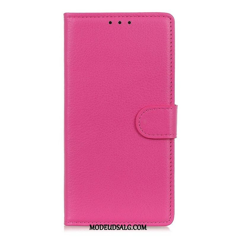 Flip Cover Samsung Galaxy M12 / A12 Traditionelt Litchi