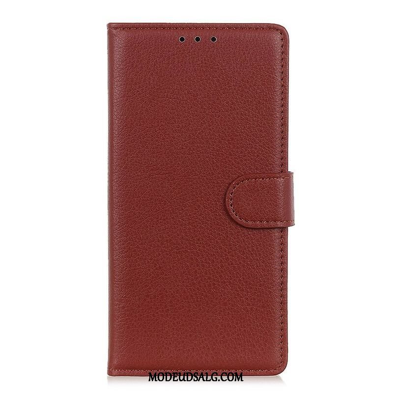 Flip Cover Samsung Galaxy M12 / A12 Traditionelt Litchi