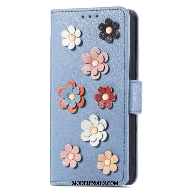 Flip Cover Samsung Galaxy M13 3d Blomster