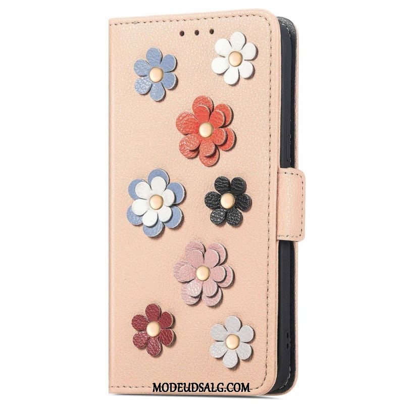 Flip Cover Samsung Galaxy M13 3d Blomster