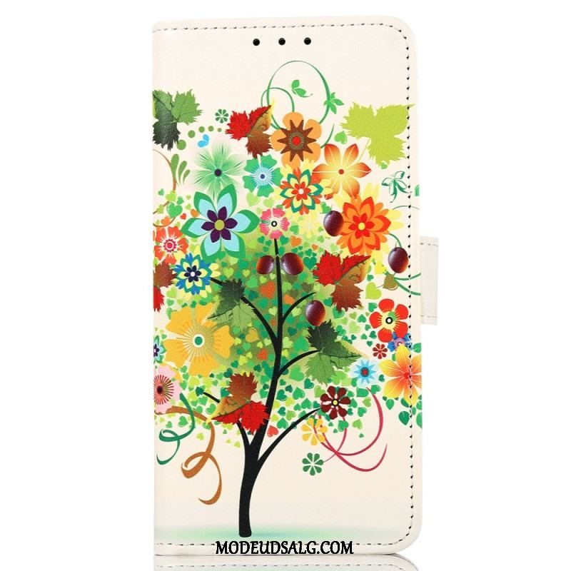 Flip Cover Samsung Galaxy M13 Blomstrende Træ