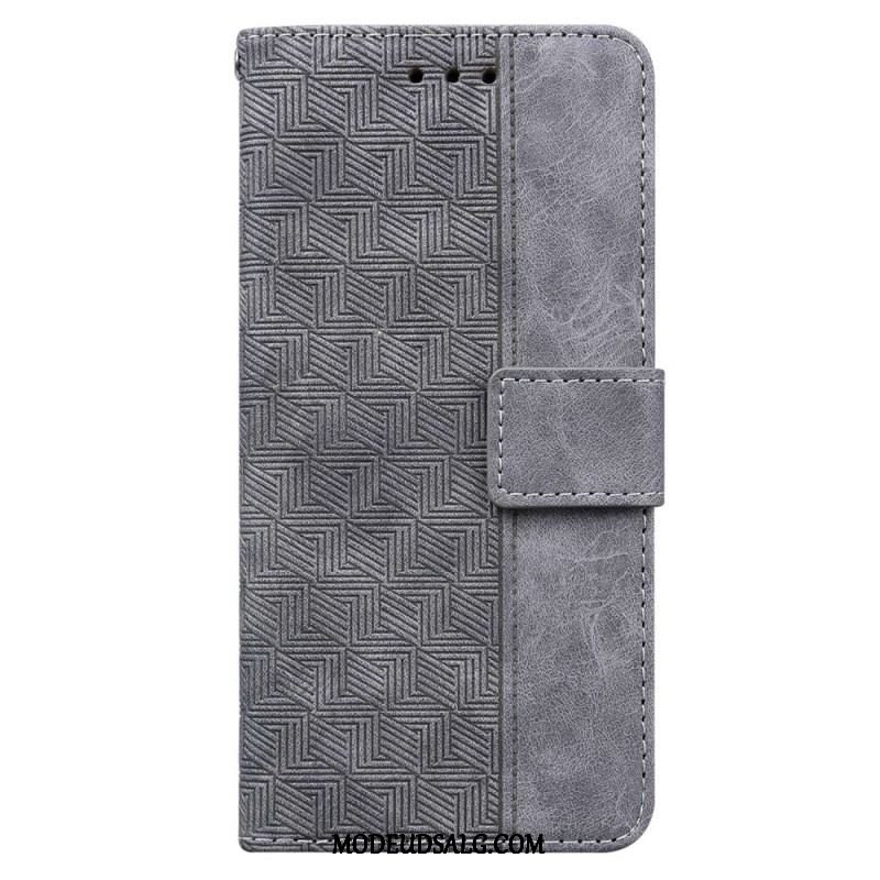 Flip Cover Samsung Galaxy M13 Med Snor Strappy Mønster