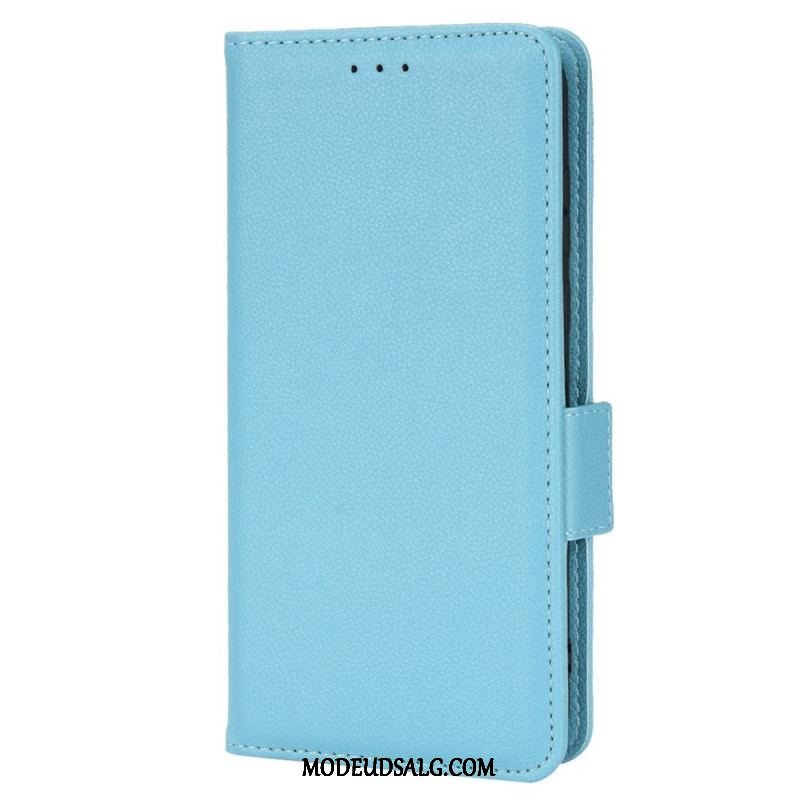 Flip Cover Samsung Galaxy M23 5G Lychee Læder Stil