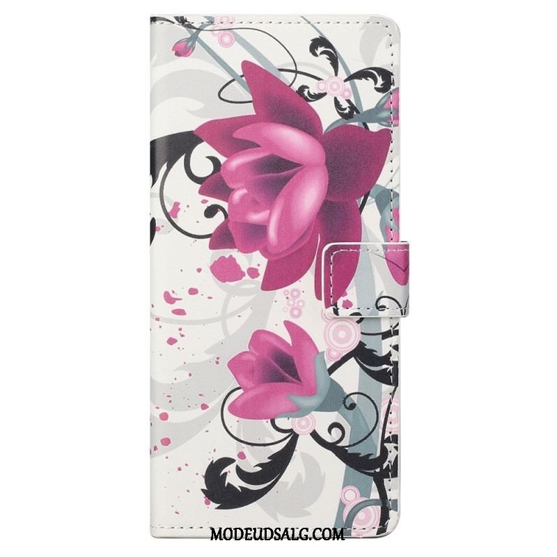 Flip Cover Samsung Galaxy M23 5G Tropiske Blomster