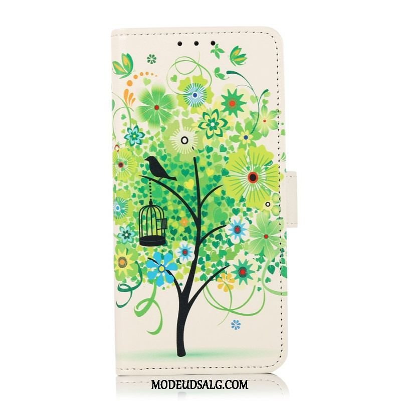 Flip Cover Samsung Galaxy M32 Blomstrende Træ