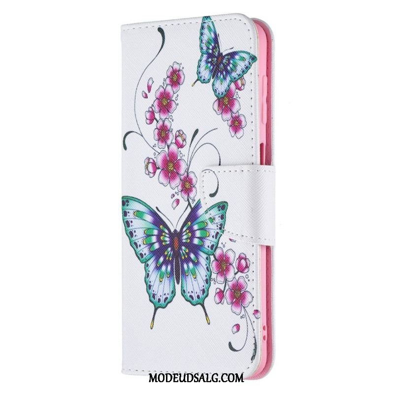 Flip Cover Samsung Galaxy M32 Sommerfugle Konger