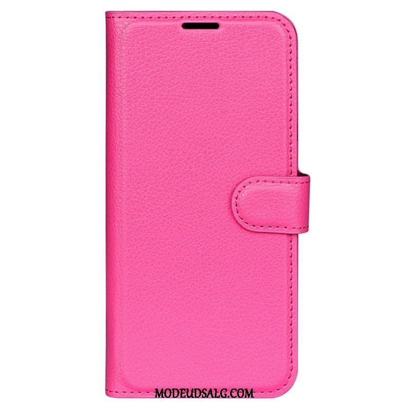 Flip Cover Samsung Galaxy M33 5G Lychee Læder Stil