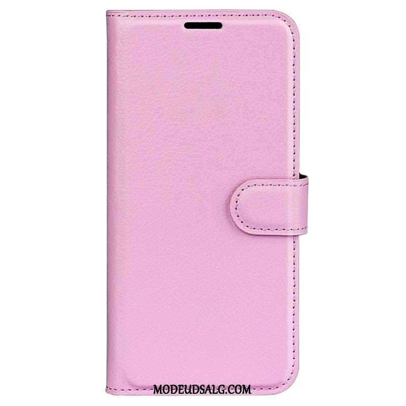 Flip Cover Samsung Galaxy M33 5G Lychee Læder Stil