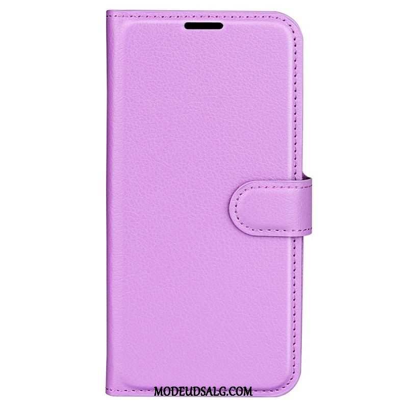 Flip Cover Samsung Galaxy M33 5G Lychee Læder Stil