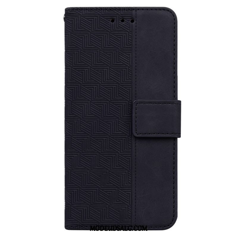 Flip Cover Samsung Galaxy M33 5G Med Snor Strappy Mønster