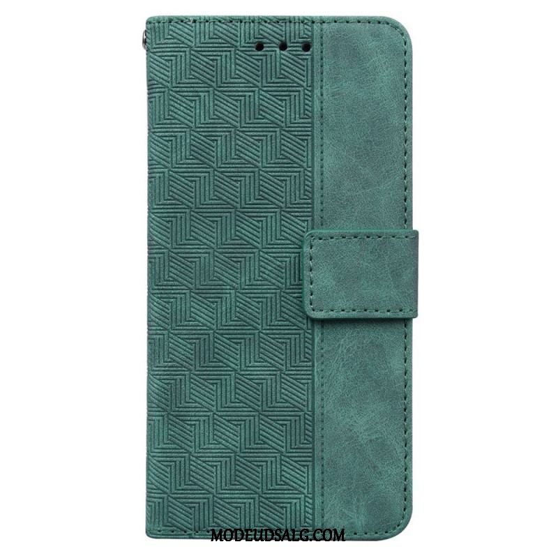 Flip Cover Samsung Galaxy M33 5G Med Snor Strappy Mønster