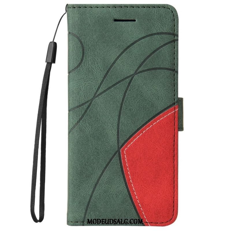 Flip Cover Samsung Galaxy M52 5G Med Snor Lanyard Ink Line