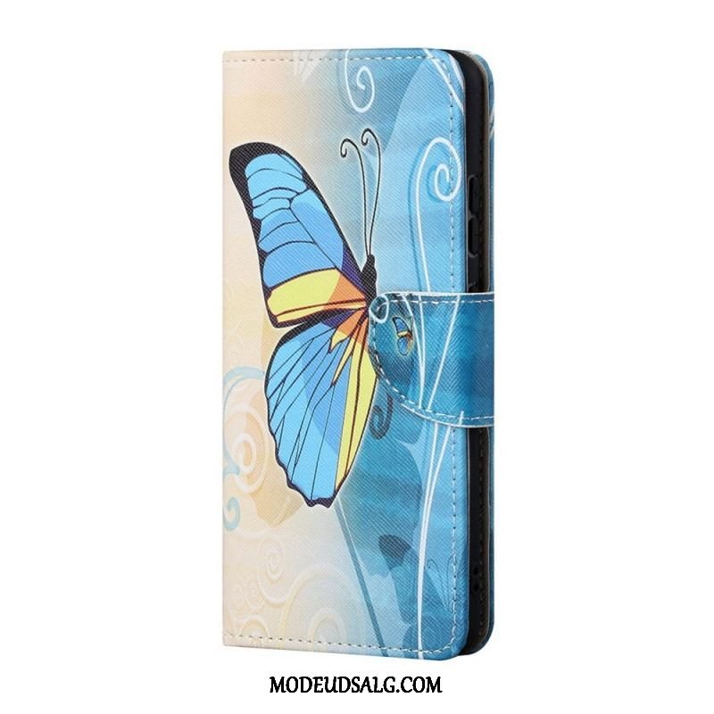 Flip Cover Samsung Galaxy M53 5G Farverige Sommerfugle