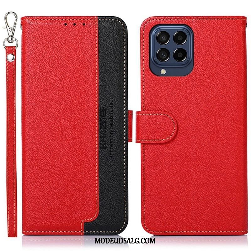 Flip Cover Samsung Galaxy M53 5G Lychee Style Rfid Khazneh