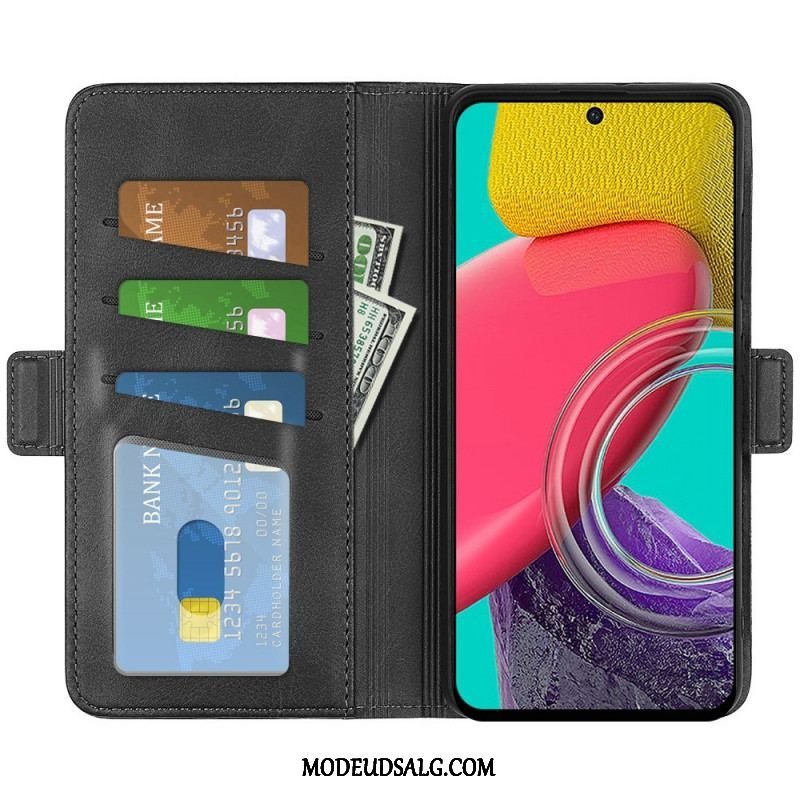 Flip Cover Samsung Galaxy M53 5G Læder Cover Dobbelt Klap