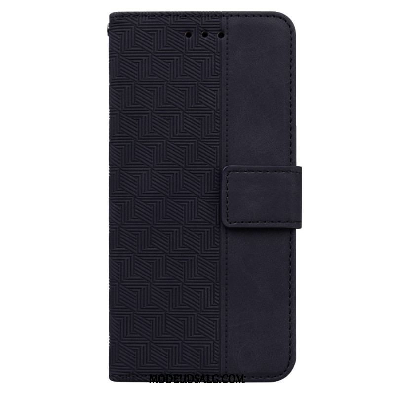 Flip Cover Samsung Galaxy M53 5G Med Snor Strappy Mønster