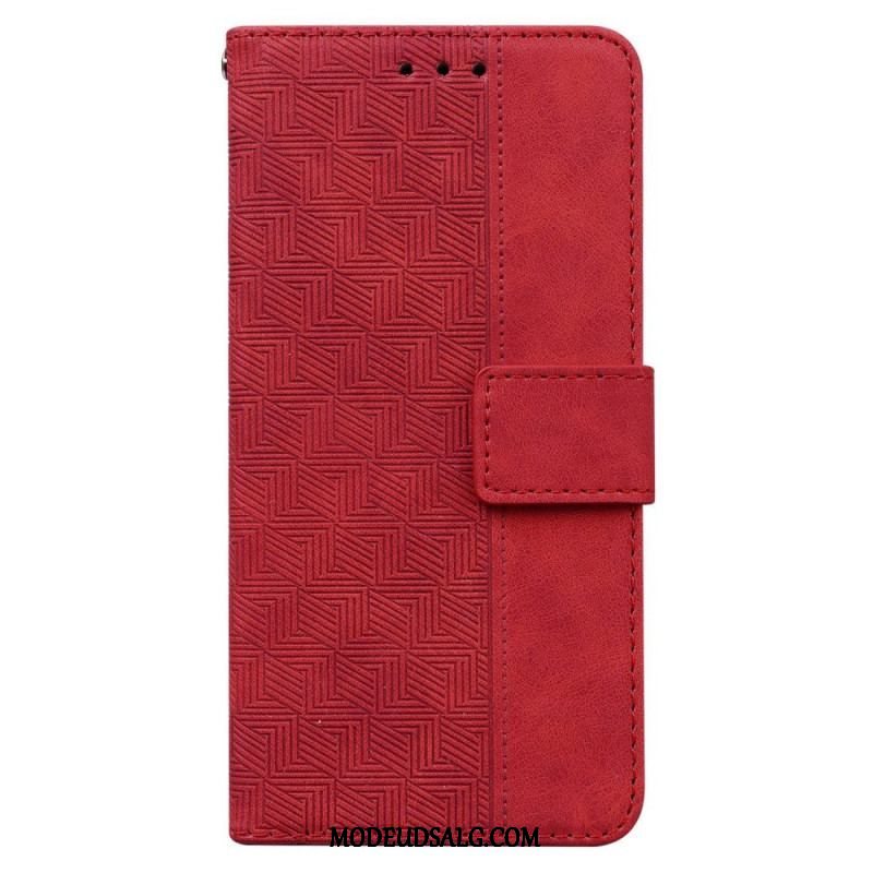 Flip Cover Samsung Galaxy M53 5G Med Snor Strappy Mønster