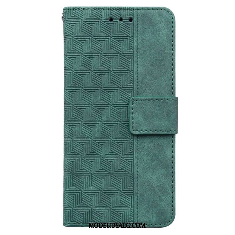 Flip Cover Samsung Galaxy M53 5G Med Snor Strappy Mønster