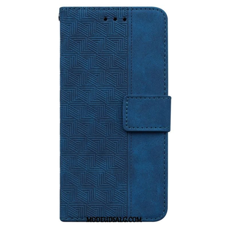 Flip Cover Samsung Galaxy M53 5G Med Snor Strappy Mønster