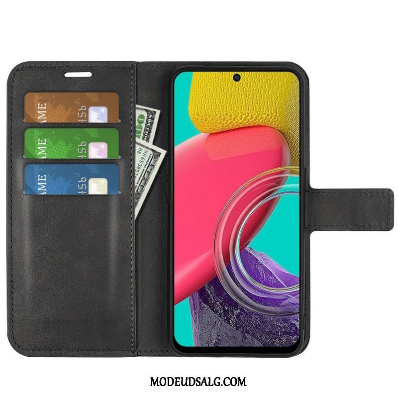 Flip Cover Samsung Galaxy M53 5G Slank Ekstrem Lædereffekt