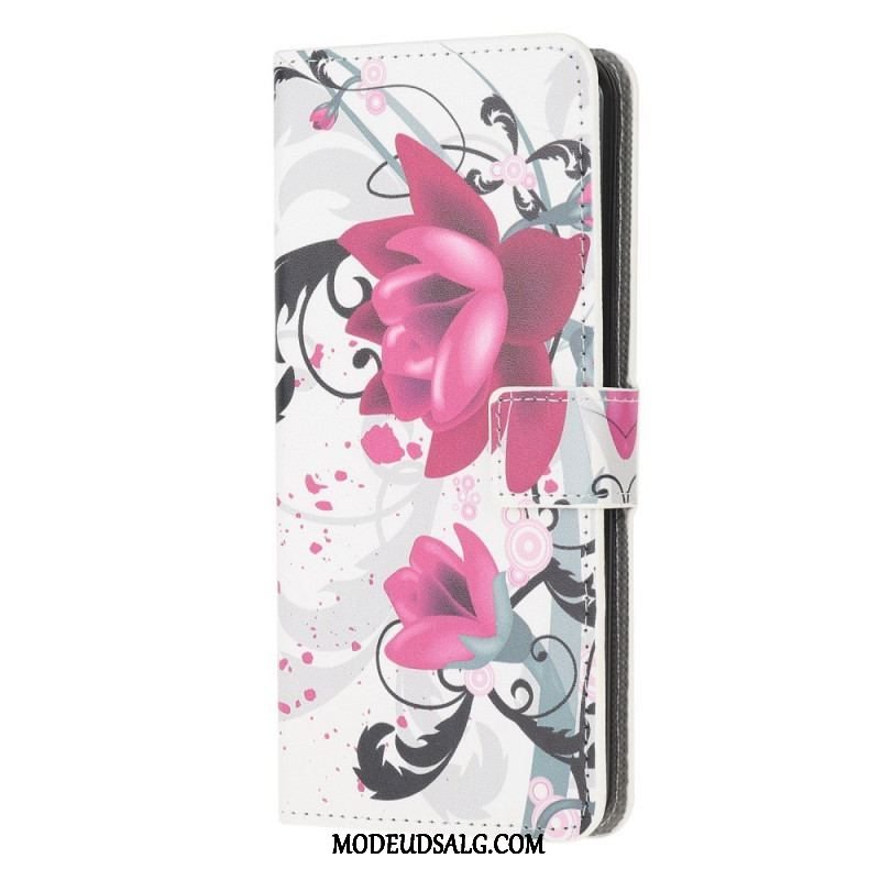 Flip Cover Samsung Galaxy M53 5G Tropiske Blomster