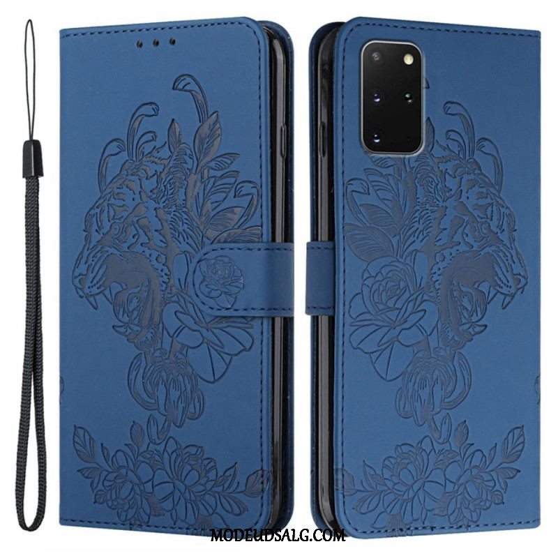 Flip Cover Samsung Galaxy S20 Plus / S20 Plus 5G Med Snor Barok Strappy Tiger