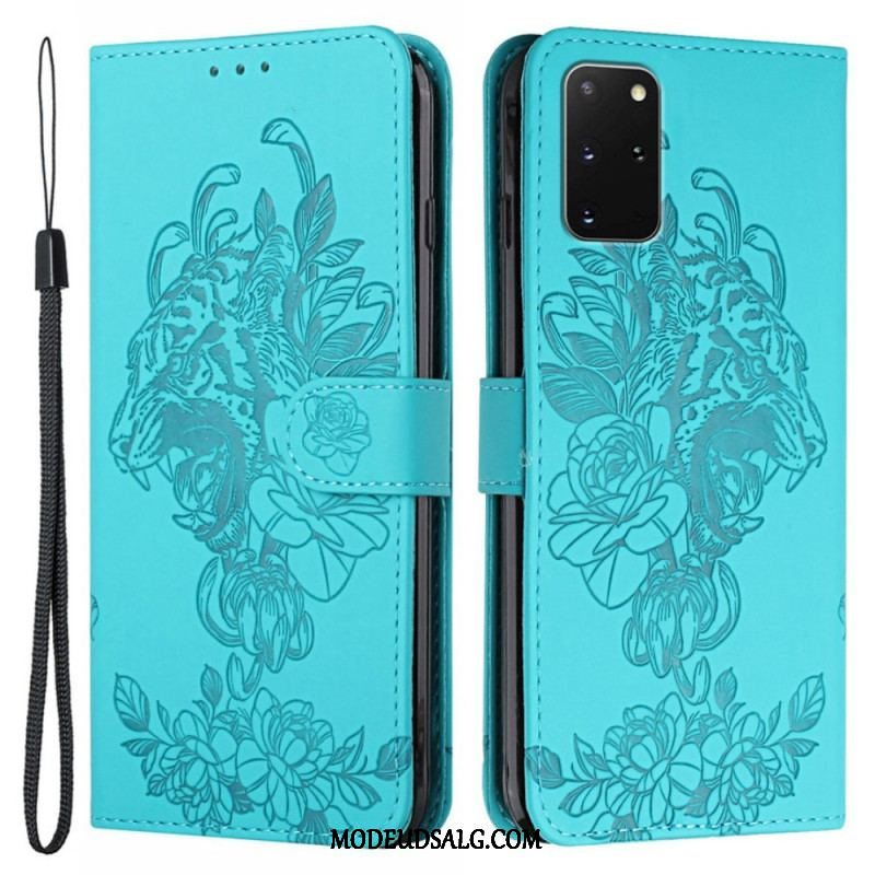 Flip Cover Samsung Galaxy S20 Plus / S20 Plus 5G Med Snor Barok Strappy Tiger