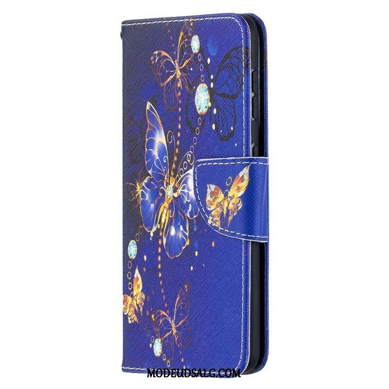 Flip Cover Samsung Galaxy S21 5G Sommerfugle Konger