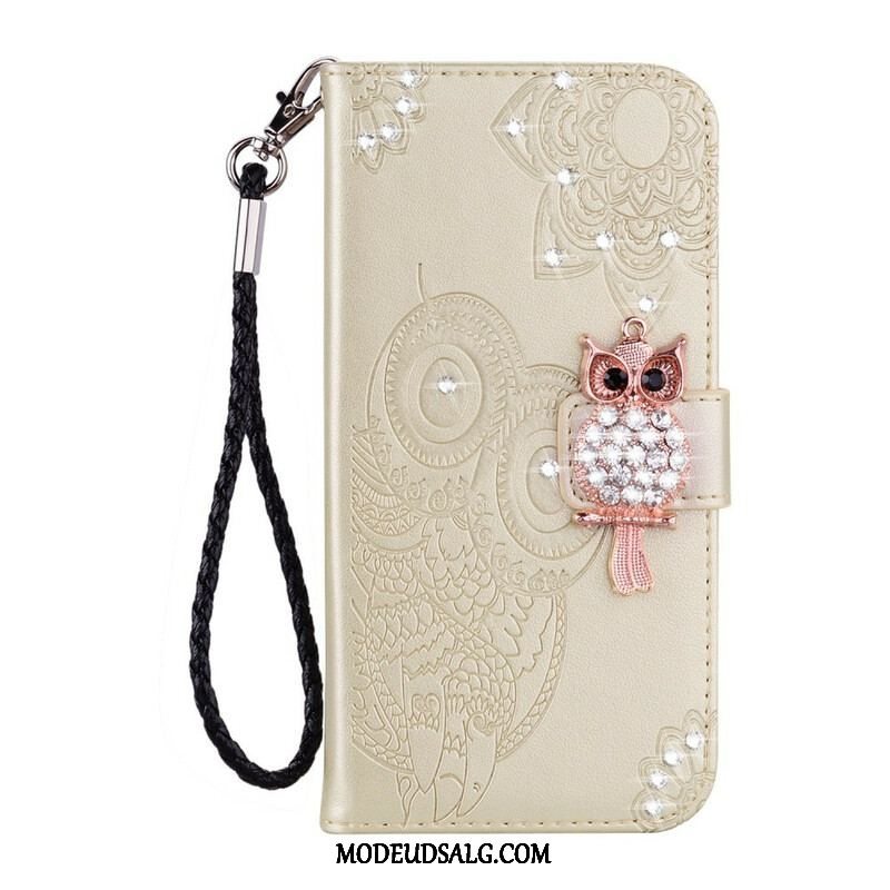 Flip Cover Samsung Galaxy S21 5G Ugle Mandala Og Charm