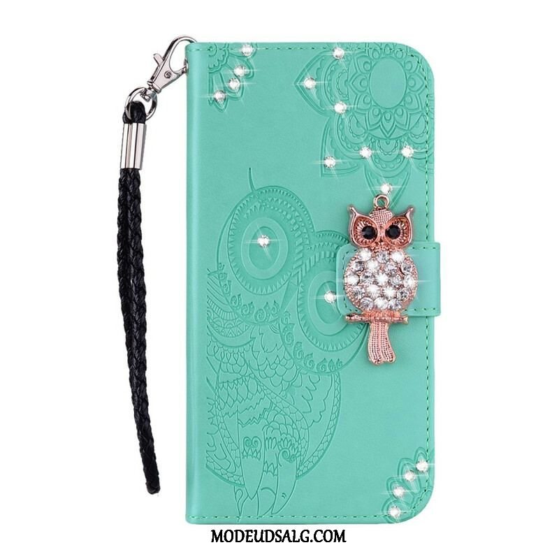 Flip Cover Samsung Galaxy S21 5G Ugle Mandala Og Charm