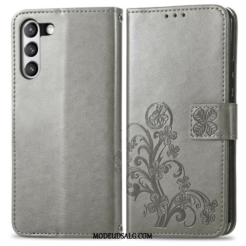 Flip Cover Samsung Galaxy S21 FE Abstrakte Blomster