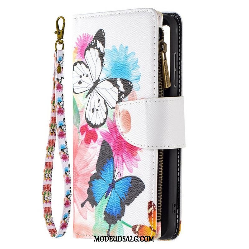 Flip Cover Samsung Galaxy S21 FE Butterflies Butterflies Zip Pouch