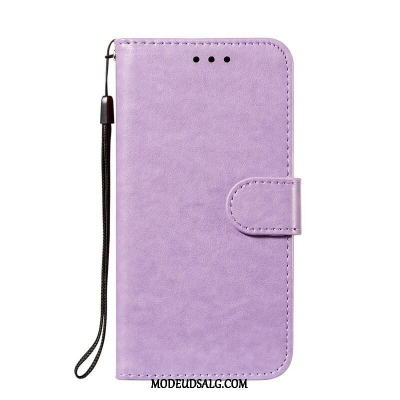 Flip Cover Samsung Galaxy S21 FE Med Snor Solid Color Series Strappy