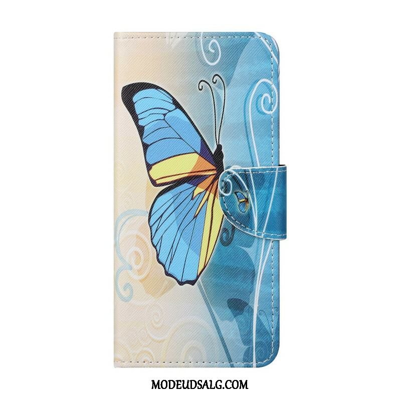 Flip Cover Samsung Galaxy S21 FE Sommerfugle