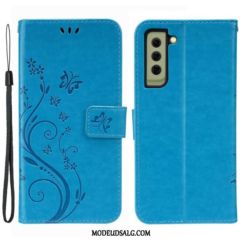 Flip Cover Samsung Galaxy S21 FE Sommerfugle I Vinden