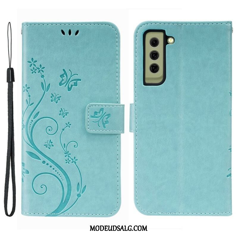 Flip Cover Samsung Galaxy S21 FE Sommerfugle I Vinden