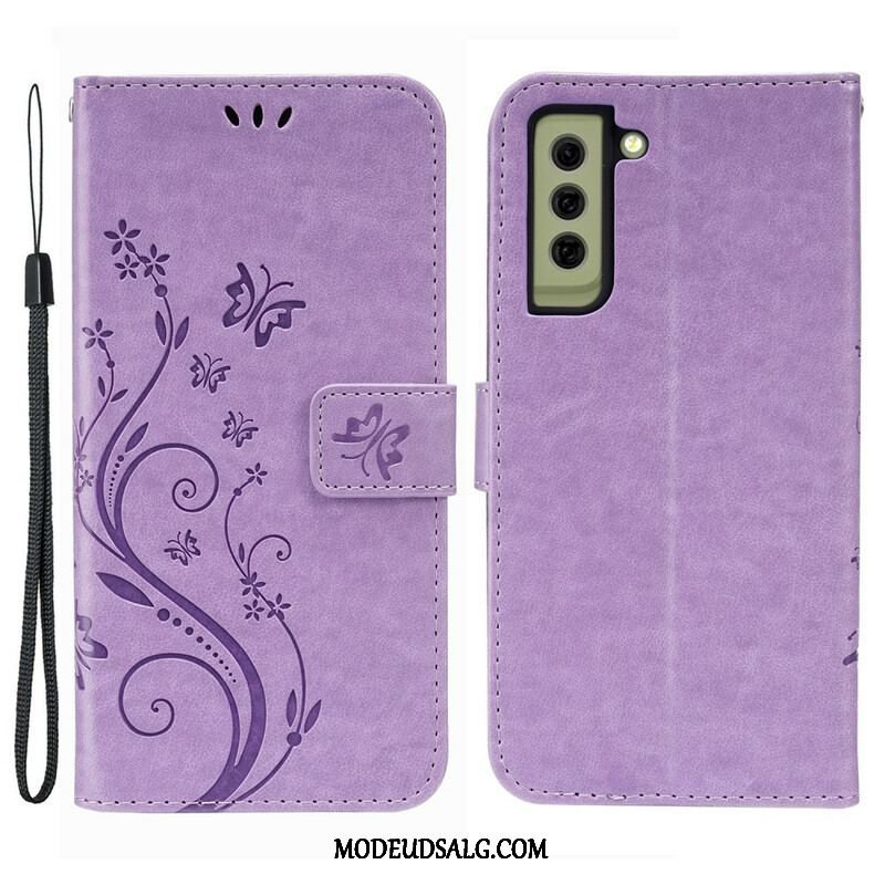 Flip Cover Samsung Galaxy S21 FE Sommerfugle I Vinden