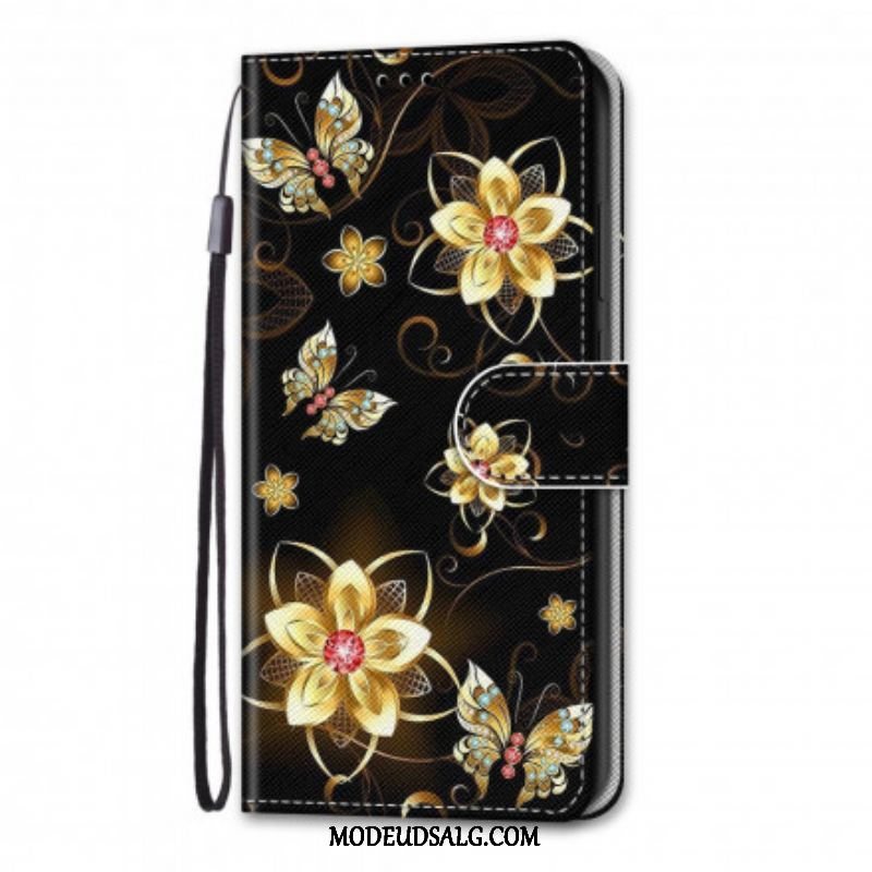 Flip Cover Samsung Galaxy S21 Ultra 5G Magiske Blomster