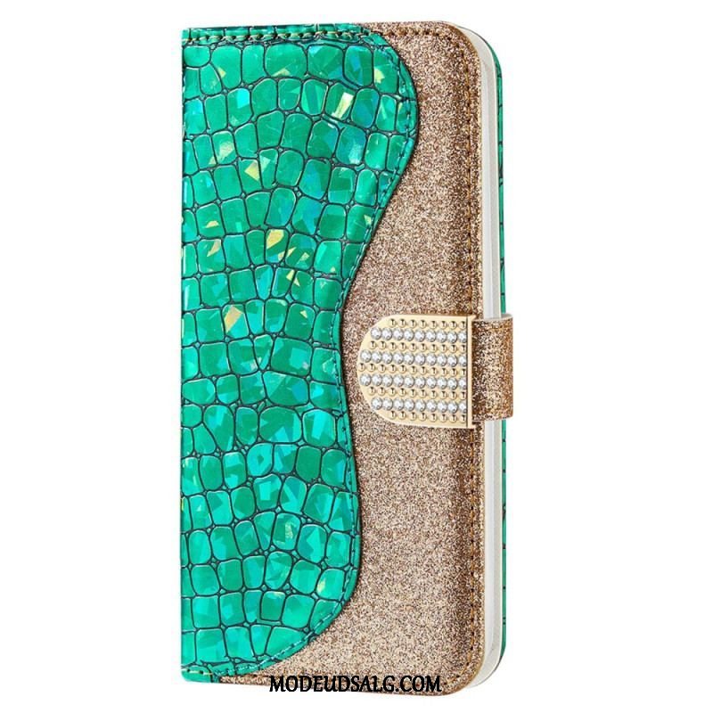 Flip Cover Samsung Galaxy S23 5G Krokodille Diamanter